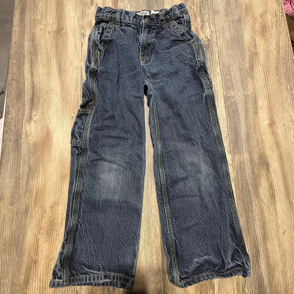 OshKosh Bgosh Kids Carpenter Jeans Dark Wash Denim Size 8 Slim